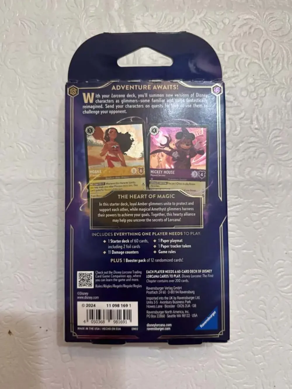 Disney Lorcana Trading Card Game Chapter 1 Starter Deck 60 Cards New